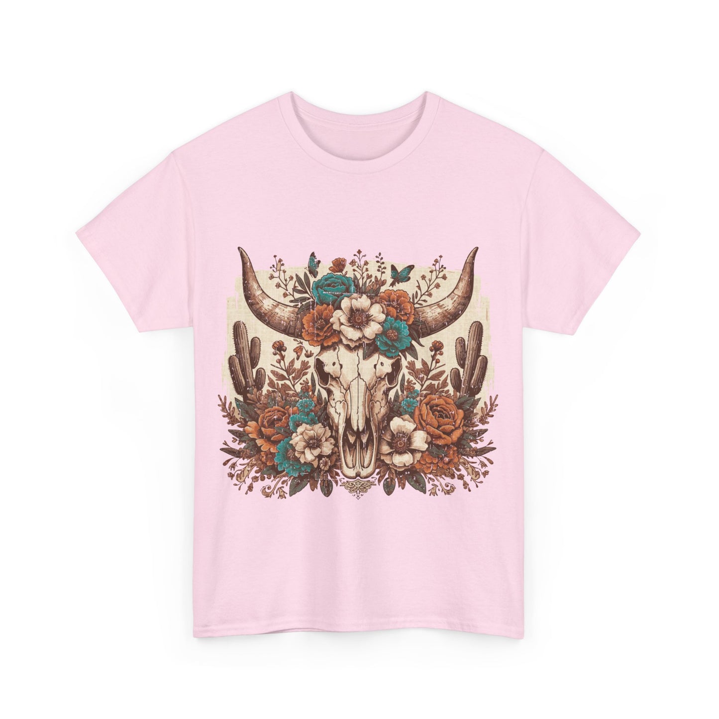 Cow Skull Shirt, Cowgirl Shirt, Skull Shirt, Western Clothing, Cowboy, Boho Cow Skull, Bull Shull Shirt, Longhorn Shirt