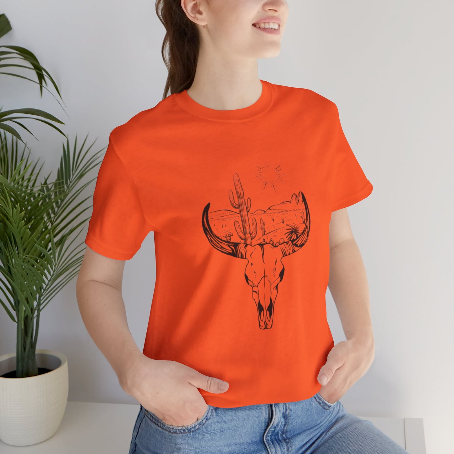 Cow Skull Shirt Women Bull Shirt Wild West Graphic Tee Cowgirl Shirt Vintage Bull Skull Shirt Country Shirt Western Clothing Woman Gift