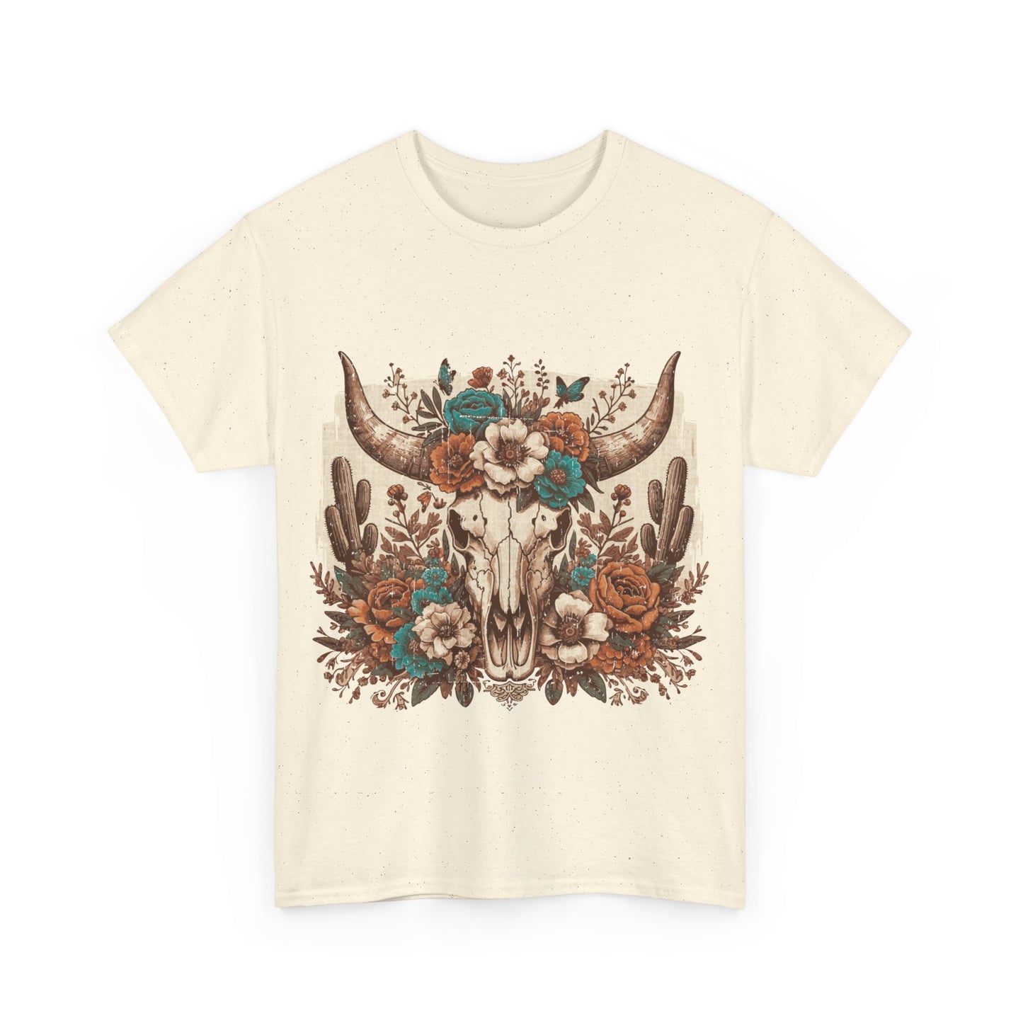 Cow Skull Shirt, Cowgirl Shirt, Skull Shirt, Western Clothing, Cowboy, Boho Cow Skull, Bull Shull Shirt, Longhorn Shirt