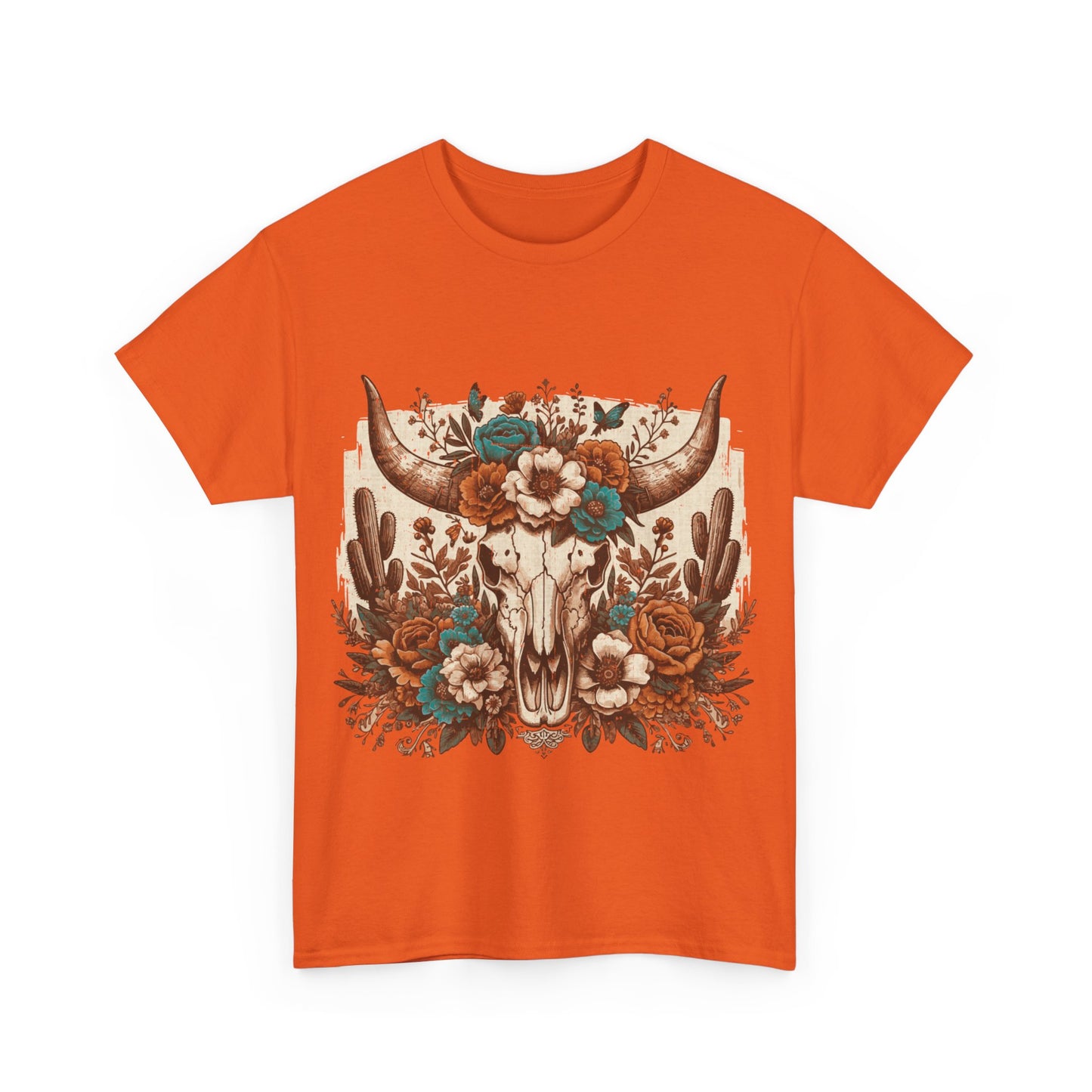 Cow Skull Shirt, Cowgirl Shirt, Skull Shirt, Western Clothing, Cowboy, Boho Cow Skull, Bull Shull Shirt, Longhorn Shirt