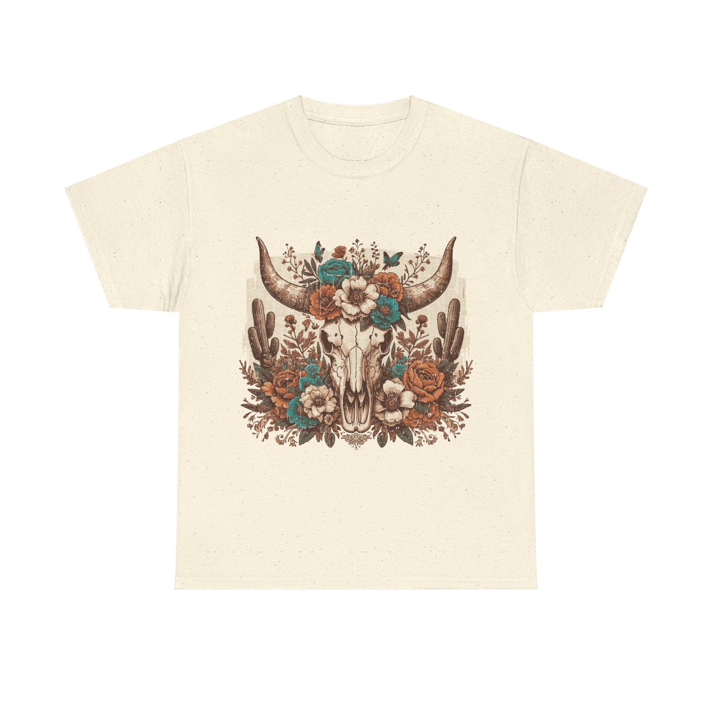 Cow Skull Shirt, Cowgirl Shirt, Skull Shirt, Western Clothing, Cowboy, Boho Cow Skull, Bull Shull Shirt, Longhorn Shirt