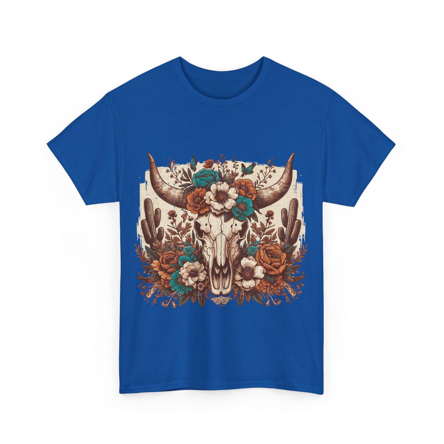 Cow Skull Shirt, Cowgirl Shirt, Skull Shirt, Western Clothing, Cowboy, Boho Cow Skull, Bull Shull Shirt, Longhorn Shirt